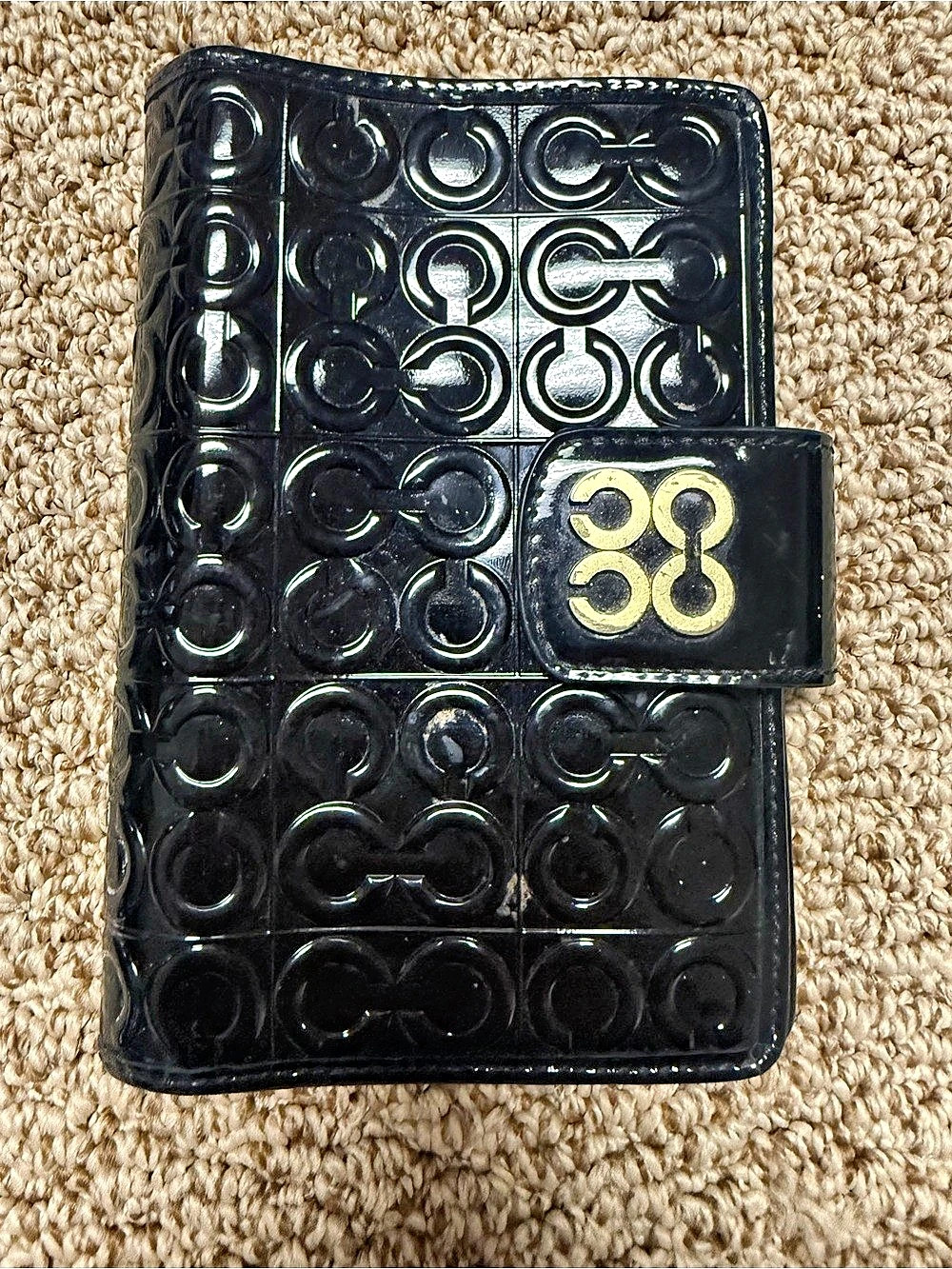 Coach Black Logo Wallet